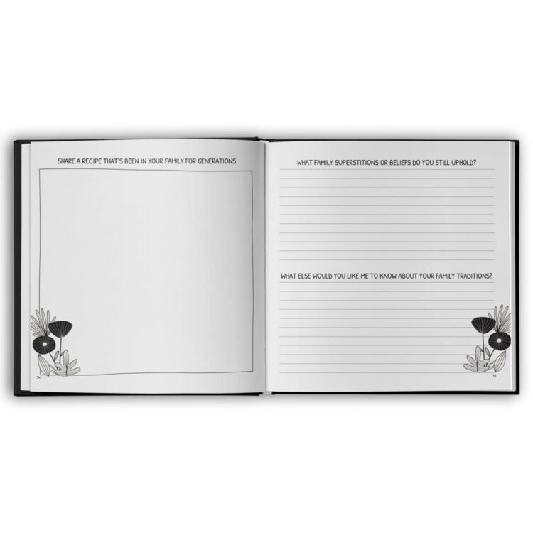 In my mothers words story memory journal recipe page