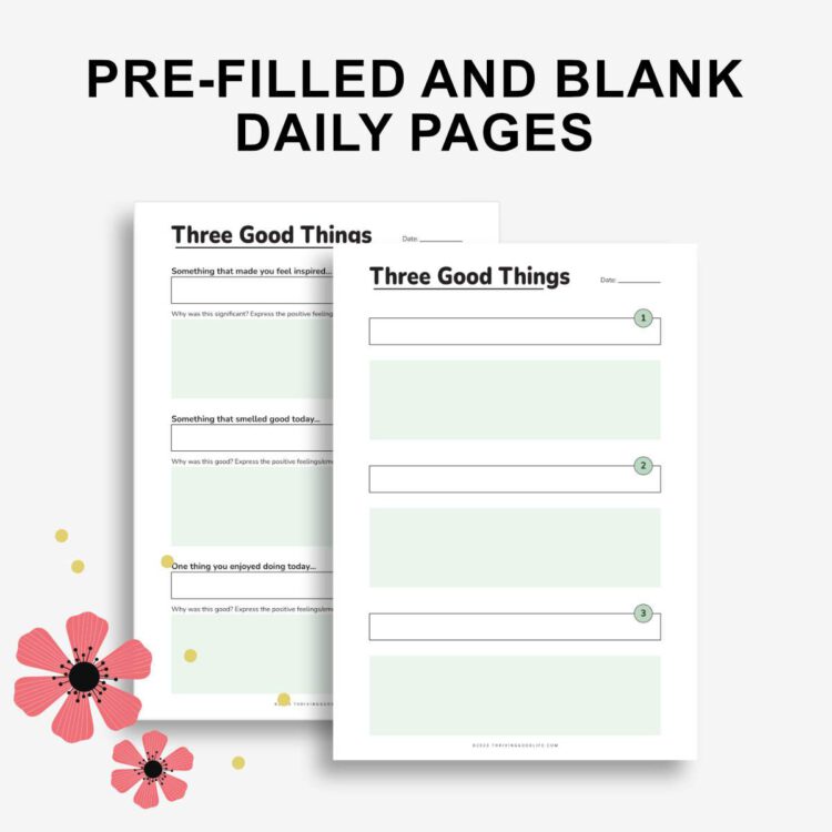 two journaling pages on blank background