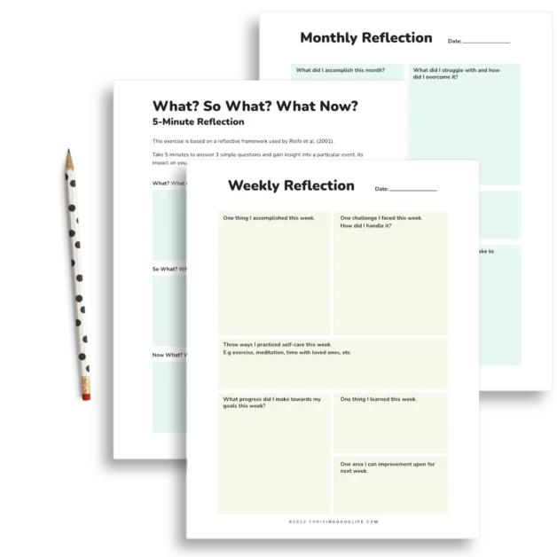 flatlay printable journaling pages