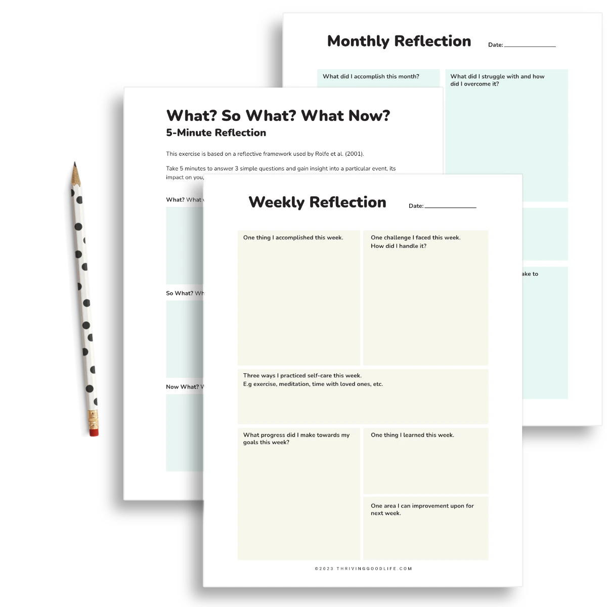 flatlay printable journaling pages